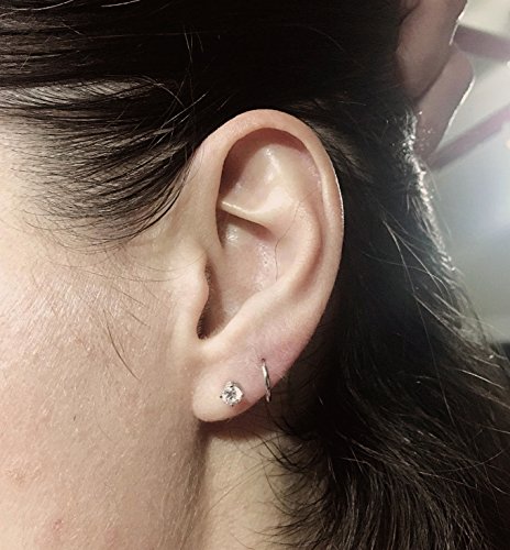 3 Pair Set 14k Gold Endless Hoop Earrings, 10mm4