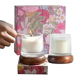 Vela perfumada con tarjeta segura – elegante cera de soja, diseño estético, juego de velas de aromaterapia para mamá, mujeres, dormitorio, baño, spa, relajación, multiusos, uso al aire libre y