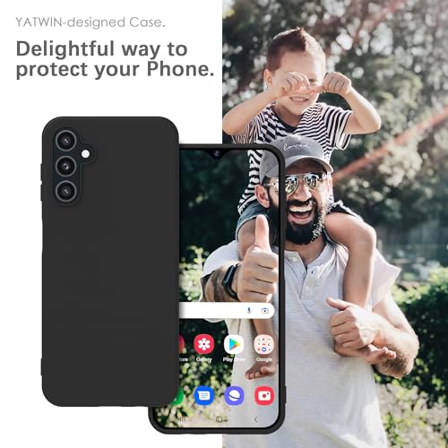 Image of YATWIN Silicone Back Case for Samsung Galaxy A35, Soft-Touch Phone Back Cover for Samsung Galaxy A35 - Black
