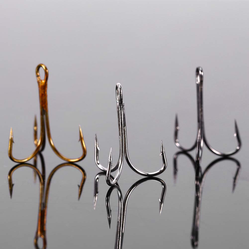 Lot De 50 Hameçons Triples Tressés Pour Poissons De Mer