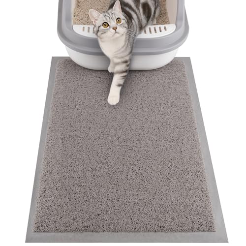 ondware Cat Litter Mat 58 x 38 cm Waterproof Non-Slip Grey