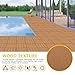 Famobay Plastic Interlocking Deck Tiles,Wood-Like Grain,Waterproof Outdoor Flooring All Weather Use, Patio Floor Decking Tiles for Porch Poolside Balcony Backyard (12