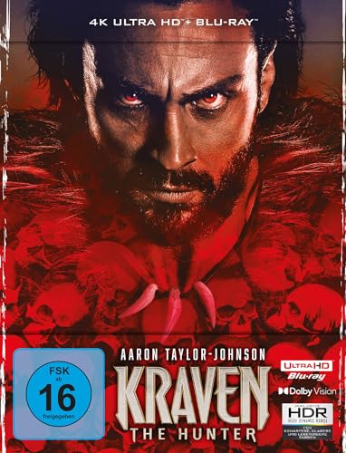Kraven the Hunter Steelbook 4K Ultra HD película bluray alemana de acción y ciencia ficción 2