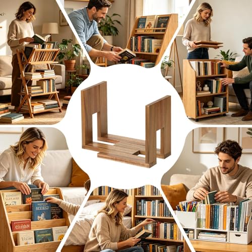 Présentoir pour salon en bois : support réglable et modulable de vinyles - 6