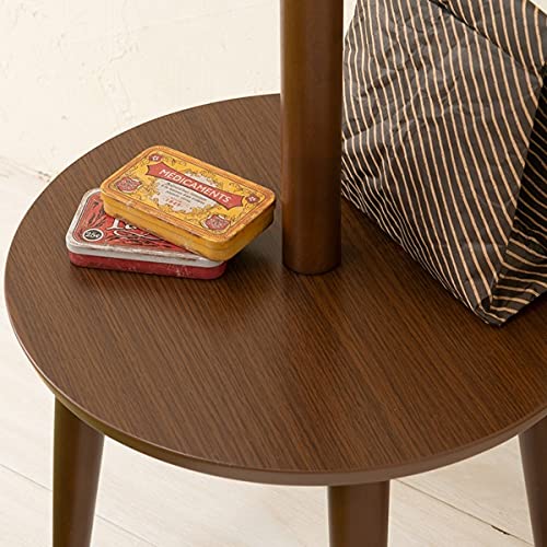 Amazon.co.jp: シェルフ付ポールハンガー(ブラウン) 北欧/収納/コート