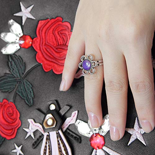 Foecbir Mood Ring Can Change The Color And Adjustable The Size Of The Decorations (Sun Flower) #TOP2