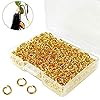 600 Pcs Gold Plated Jump Rings Split Rings Circle Clasp Connecting Rings Jewelry Necklace Bracelet Pendant Choker Charm Loops DIY Craft Earring Making Supplies (6 mm) #1