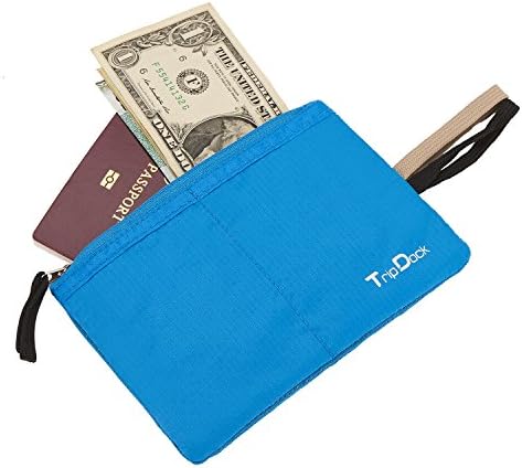 TripDock Versatile Money bag/Coin Purse Case/Passport Card Holder/Smart Travel Pouch Blue