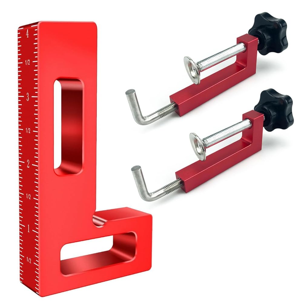 Ijsdnvjndx Red Right-Angle Frame Woodworking Right-Angle Clamp Right Angle Clip Right Angle Clamp Tool