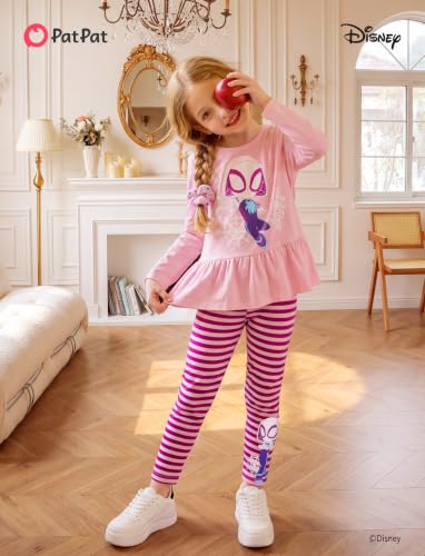 Image of Disney Toddler Girls Clothes Long Sleeve Shirt Leggings 2pcs Outfits Set