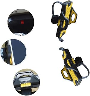 ABOOFAN Soporte para Teléfono De Bicicleta y Motocicleta Ajustable para Manillar Compatible con GPS Color Amarillo