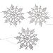 Darice 1619-60 10-Piece Pearlized Snowflake Ornament, 4-Inch