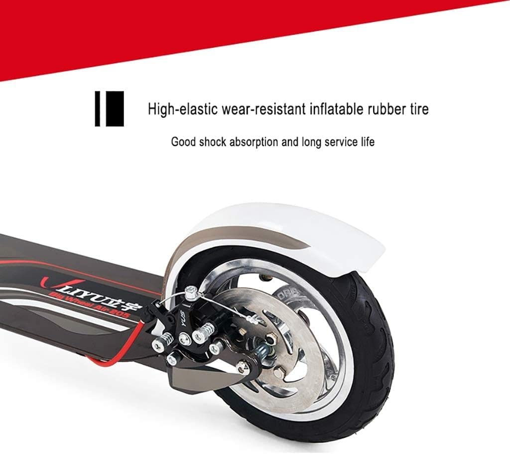 Scooters de Movilidad, Scooter de cercanías, Scooter Ligero, Scooter Plegable de Dos Ruedas para Adultos, Rueda Grande de 20 cm, Altura Ajustable (no eléctrica)