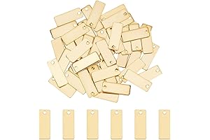 UNICRAFTALE 50pcs Rectangle Stamping Blanks for Jewelry Making