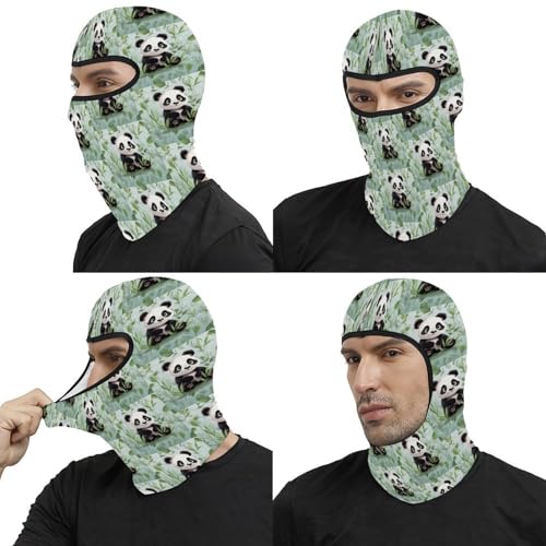 Pasamontañas para hombres y mujeres con diseño de panda, máscara facial térmica para clima frío, equipo para motocicleta, máscara de invierno para hombres y mujeres miniatura 5