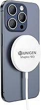 UNIGEN® Audio MAGTEC 100 Magnetic Fast 15W Wireless Charger Compatible with MagSafe Charging iPhone 17/16/15/15 Pro/15 Plus/15 Pro Max/14/14 Pro/14 Plus/14 Pro Max/13/13 Pro/13 Pro Max/12-White