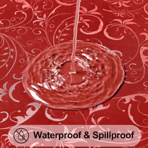 Image of Smiry Rectangle Waterproof Heavy Duty Vinyl Tablecloths, 60 x 84 Inch