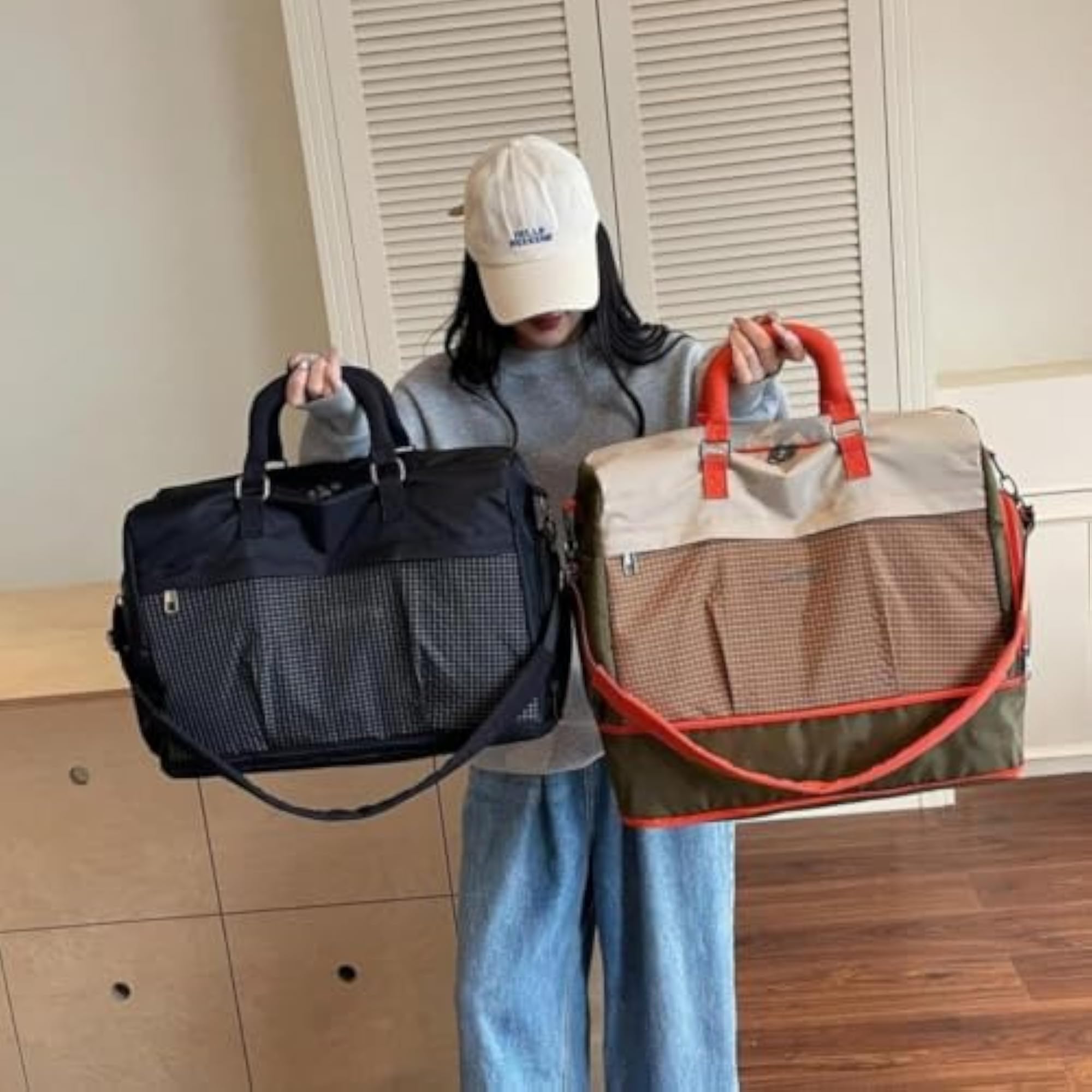 Travel & Gym Duffle Bag with Shoe Compartment, Lightweight
