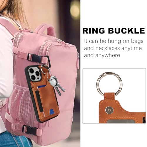 iPhone 14 Pro Max Étui portefeuille cuir femme avec support béquille et cartes - 6