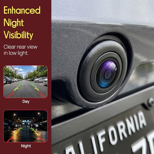 Image of Pyle Backup Camera for Car, Truck, SUV & RV | 170 Wide Angle | AHD 720P & CVBS Switchable | IP68 Waterproof | Night Vision | Parking Guidelines | 12V-24V | 18.5mm Flush Mount | Pack-2