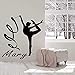 Wfnbzd Nome Personalizzabile Ginnastica Ritmica Sport Adesivi murali in Vinile Dormitorio Ragazze Ragazze Camera dei Bambini Camera da Letto Art Deco Murale 42x47cm