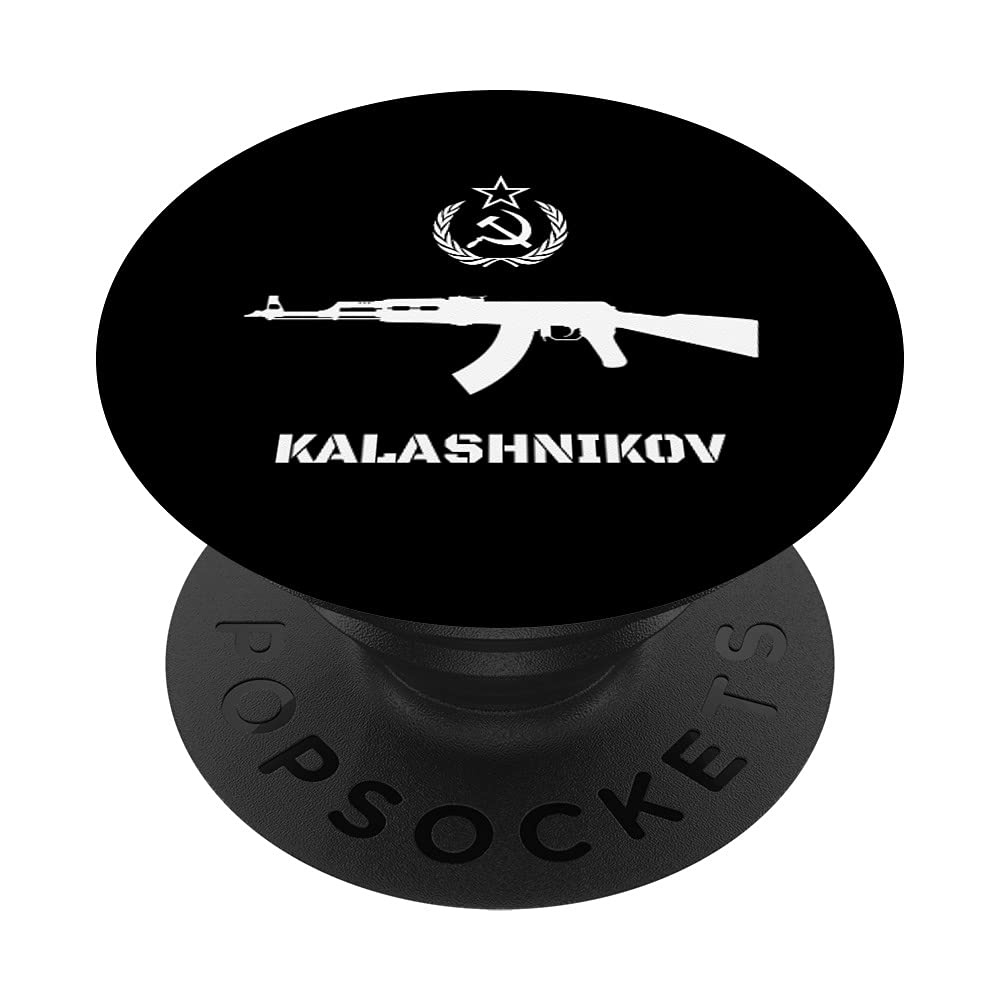 Vintage Soviet Kalashnikov AK-47 USSR Russian Gun Rifle PopSockets Swappable PopGrip