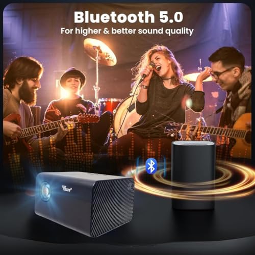 Image of TONZO T10 LED Projector | Android 6.0 | 5000 Lumens | Full HD 1080p Support | Wi-Fi | HDMI | USB | Home Theater Projector for Movies, Office, Gaming