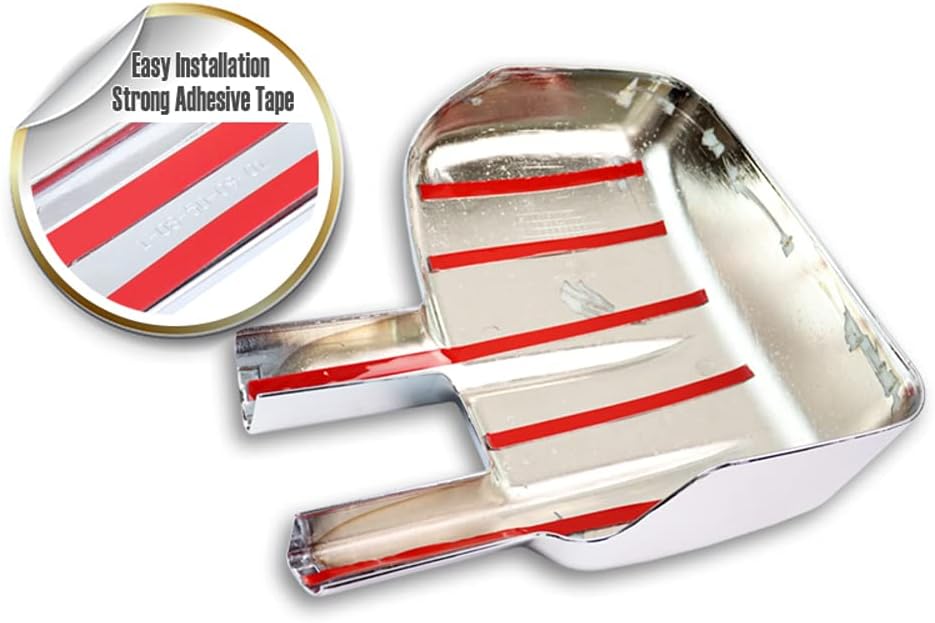 Chrome Side Mirror Cover Compatible with 2001-2014 Chevy Silverado 2500HD 3500HD Towing Mirrors / 2001-2014 GMC Sierra 2500HD 3500HD Towing Mirrors, Chrome ABS Side Mirror Cover Kit