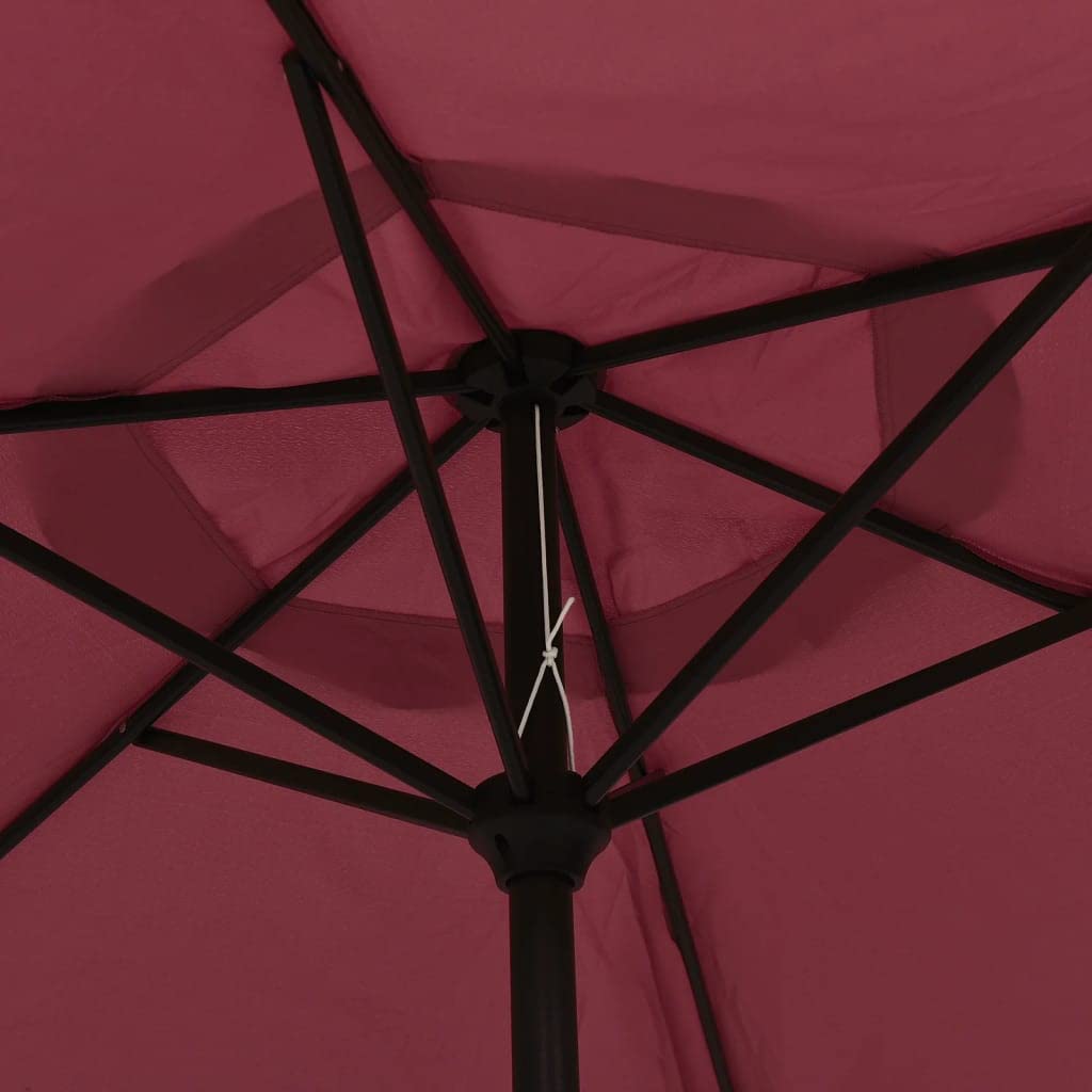 Parasol przeciwsłoneczny, piaskowo-biały, 200 x 224 cm, aluminiowy, uchylny, z drążkiem z wytrzymałego aluminium i 6 metalowymi żebrami, pokrowiec z poliestru, odporny na działanie promieni UV i