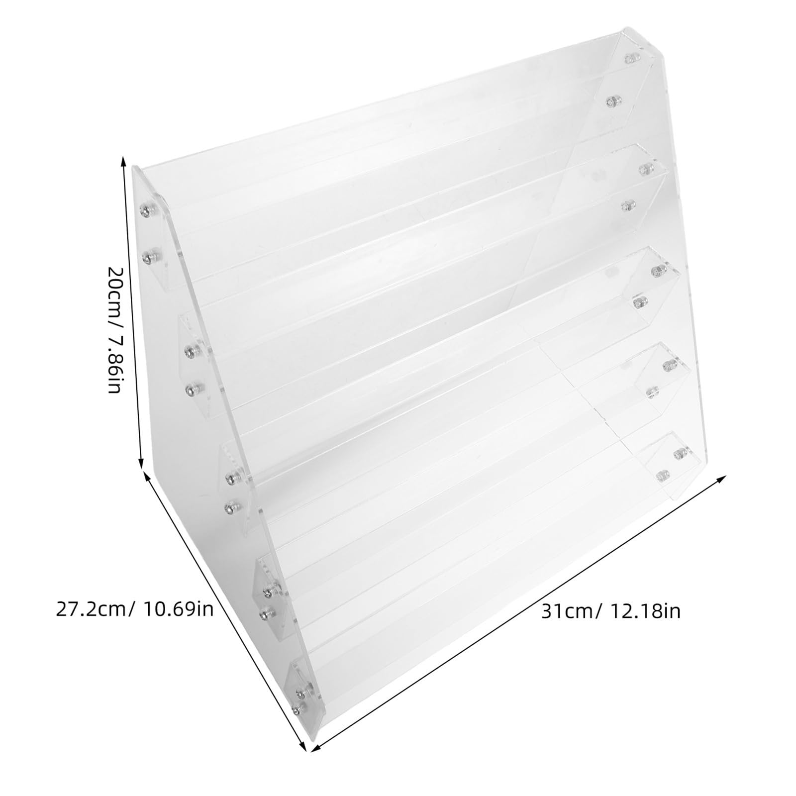 2 Piezas Organizador de Maquillaje Acrílico Transparente de Múltiples Capas con Diseño Escalonado y Acabado Liso para Categorización en Encimeras y Centros de Belleza