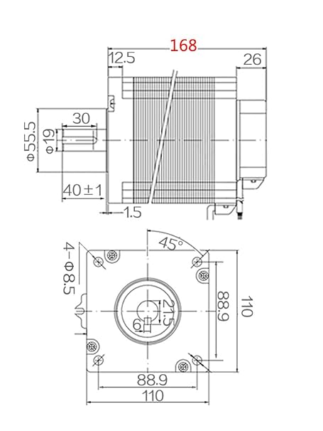 BLDC Motor 110V/220V 3000rpm 1.5KW 1500W 4.78N.M High Torque Brushless Motor Low Noise Single Phase Electric Servo Drive Motor (110v-1500W3000rpm)