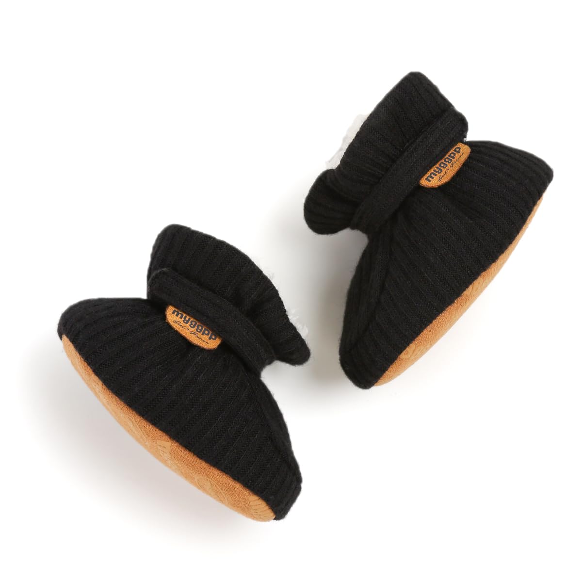 HsdsBebe Baby Ankle Boots Infant Boys Girls Fleece Booties Anti-Slip Rubber Sole Sneakers Toddler Newborn Walking Crib Shoes(M2081 black,3)