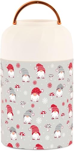 Miniatura 2 de Christmas Santa Gnomes Food Jar with Spoon Stainless Steel Vacuum Insulated Food Container 17 oz Food Thermos for Lunch
