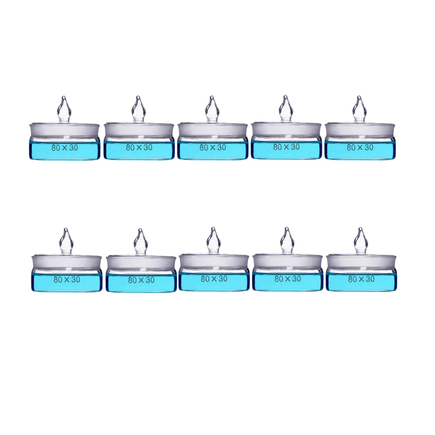 Lab Weighing Bottle Low Form Laboratory Borosilicate Glass Weighting Flask W/Ground Stopper 10Pcs/Lot (80X30MM)