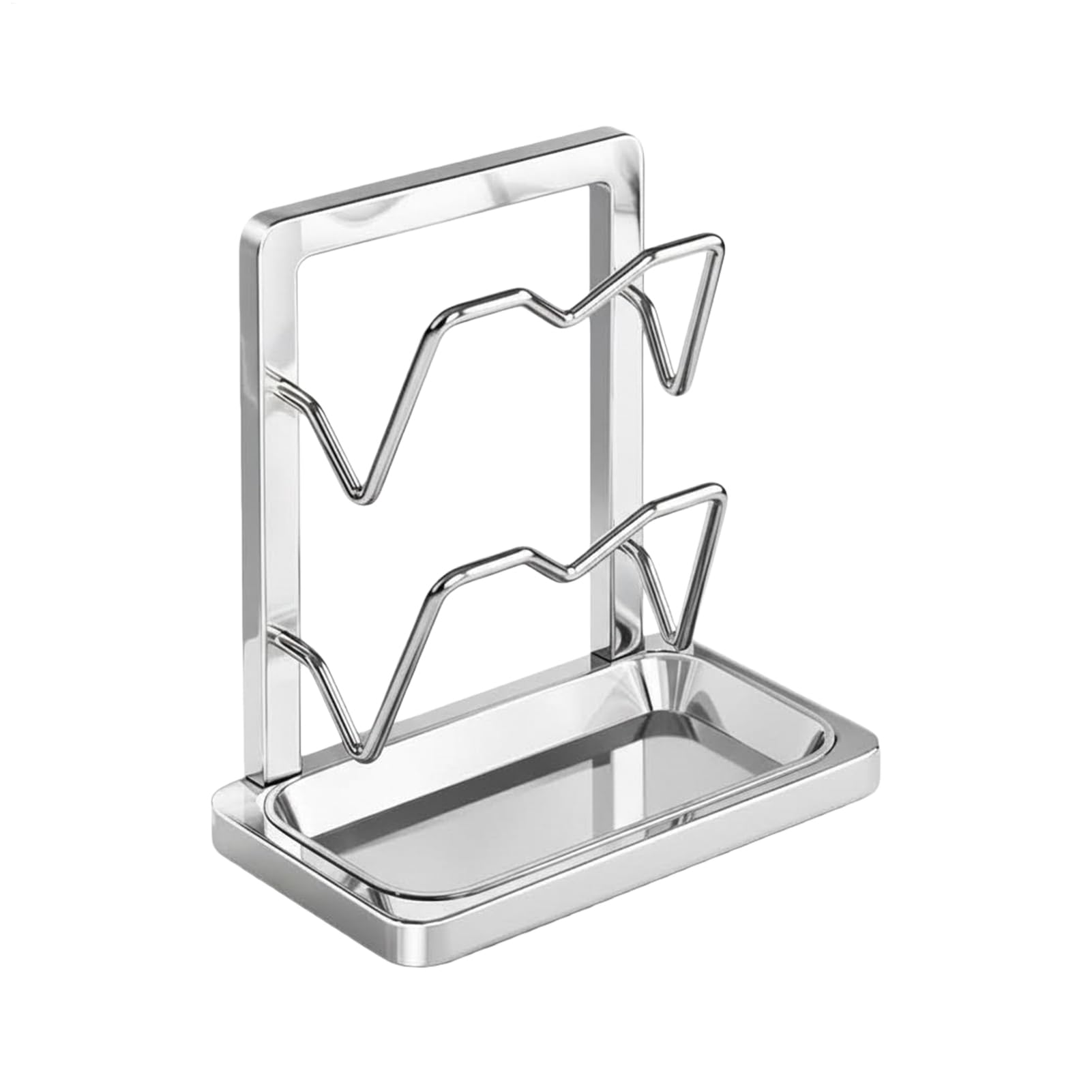 Organisateur de casseroles en acier inoxydable durable pour comptoir de prestige
