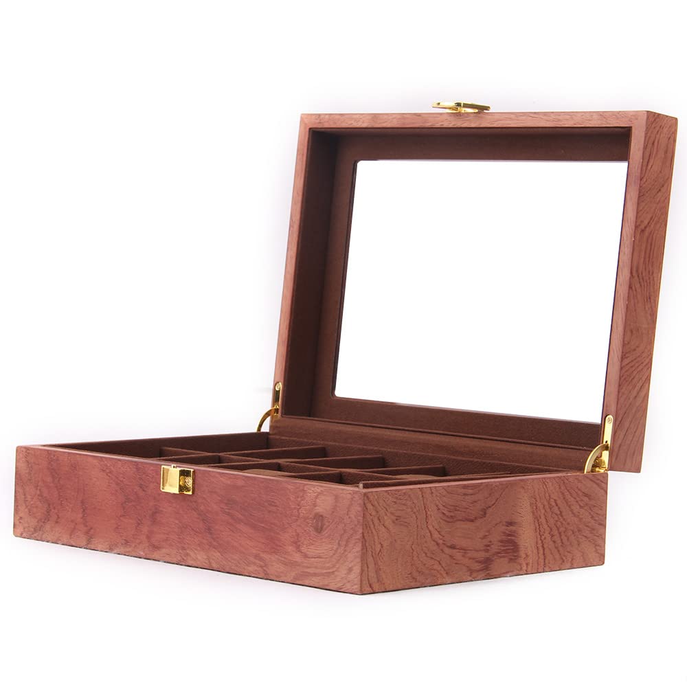 Scatola per orologi e orologi in legno con 10 scomparti