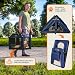 CADOCA® Hundebox faltbar Transportbox M 60x42x44cm robust atmungsaktiv Transporttasche Auto Rückbank Haustiertransportbox Hundetragetasche Navyblau