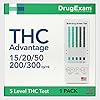 1 Pack – DrugExam THC Advantage Made in USA Multi Level Marijuana Home Urine Test Kit. Highly Sensitive THC 5 Level Drug…