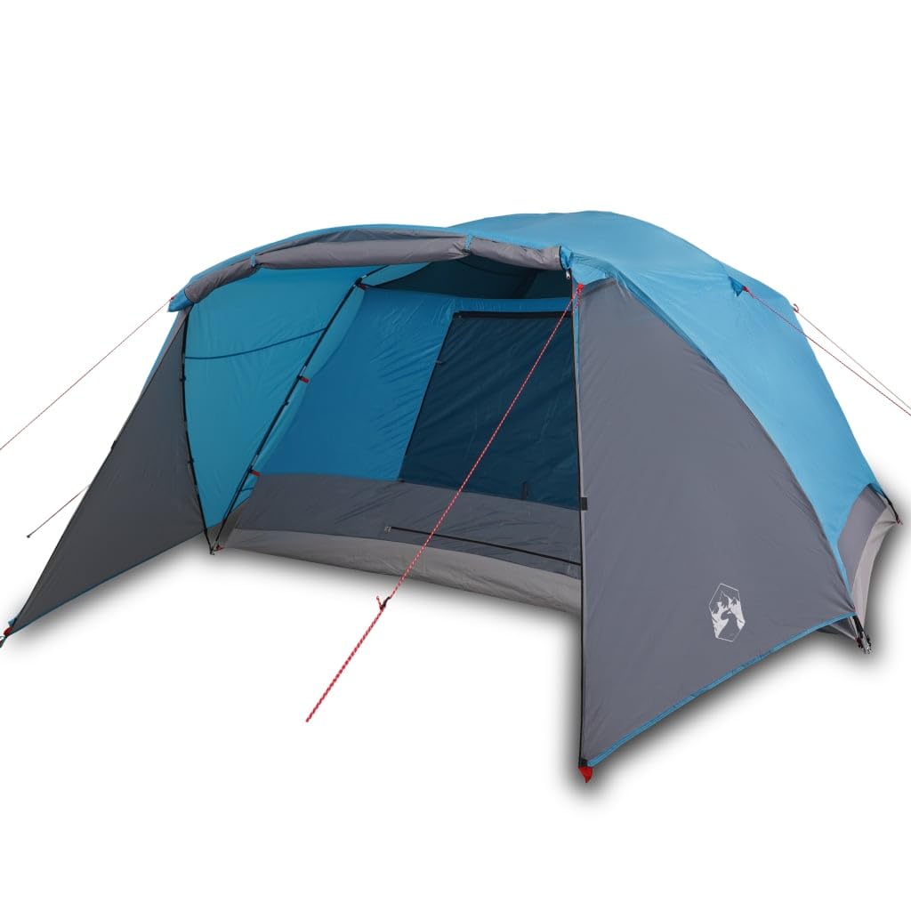 ShGaxin Tenda da Campeggio 6 Persone Blu 412x370x190 cm taffetà 190T,Impermeabile Antivento,Tenda da Campeggio-94419