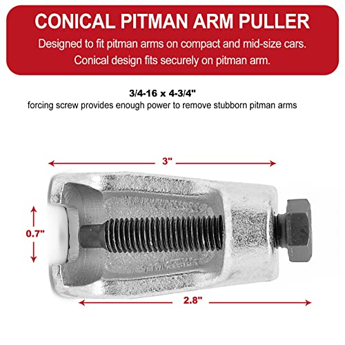 5Pcs Front End Service Tool 5-In-1 Ball Joint Separator, Pitman Arm Puller, Tie Rod End Tool Set For Front End Service, Splitter Removal Kit #TOP4