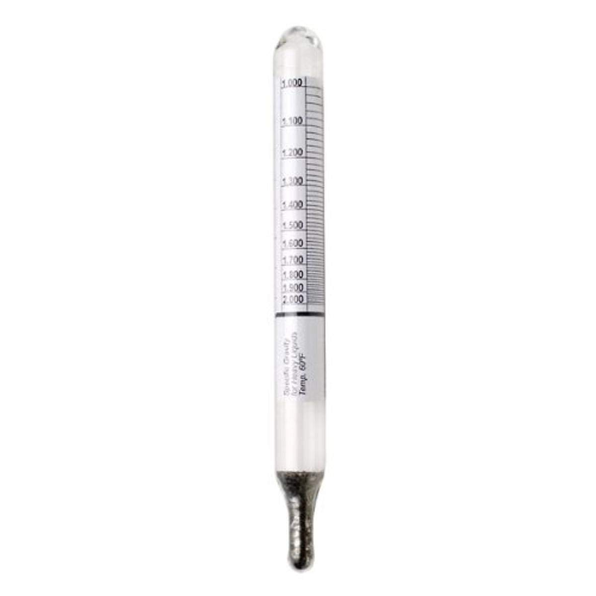H-B Instrument B61806-0800 Dual-Scale Glass Hydrometer, 1.000-1.225 Sg/0-24 Baume