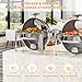 ROVSUN Roll Top Chafing Dish Buffet Set,6 QT Round Stainless Steel Chafer for Catering,Buffet Servers and Warmers Set with Glass Window for Weddings Party