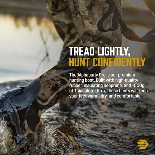 Image of LaCrosse Alphaburly Pro 18 inch Insulated Hunting Boots for Men Featuring Waterproof Rubber, 1600G Thinsulate, and EVA Footbed