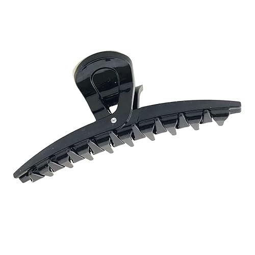 Parcelona Pinza de pinza de pelo con pinza para el cabello cubierta negra francesa para mujer