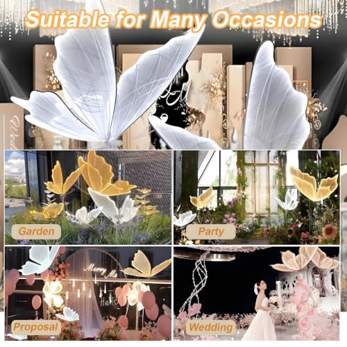 Lámpara de pie con forma de mariposa ajustable para decorar bodas elegantes 7