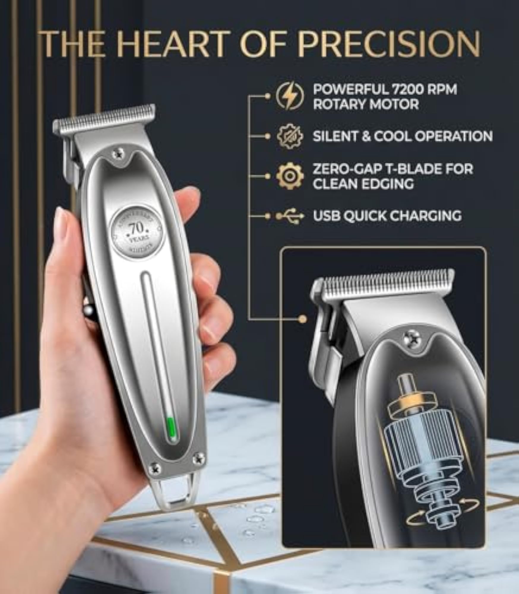 Steel ONE Trimmer Professional Hair Clippers for Men