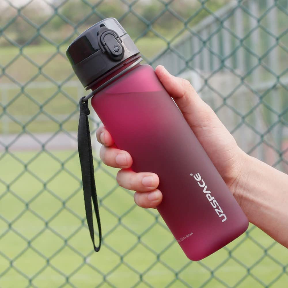 Om Supplies Purplish Red Water Bottle Fruit Infuser Sports Water Bottle 500Ml, Bpa Free Tritan Non-Toxic Plastic, Leakproof (Purplish Red)
