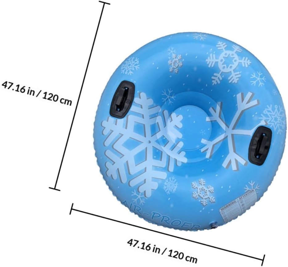 Inflatable Snow Tube and Snow Sled Heavy Duty PVC Material Thickened Cold Resistant Winter Sports Sledding Tool for Adults and Youth