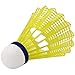 Wish Airflow 6000 Badminton Tournament Shuttlecocks – 6 Pack Tube of Durable Nylon Shuttlecocks with Cork Tips – Badminton Birdies for Indoor and Outdoor Play, Yellow