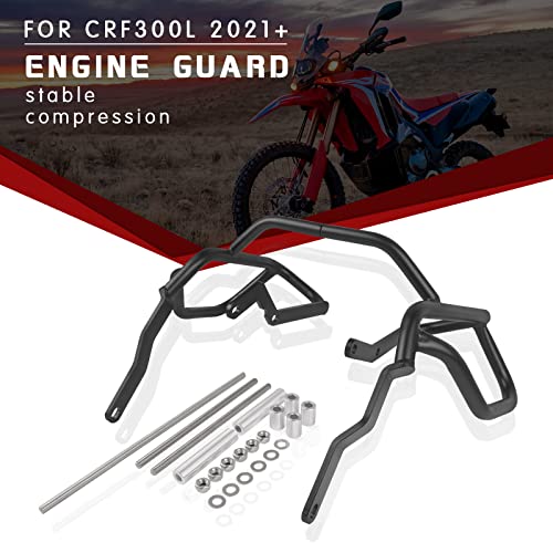 Worldmotop Highway Crash Bar Engine Guard Compatible With Honda Crf300L Rally Crf300 L Crf 300 L 2020 2021 2022 #TOP1